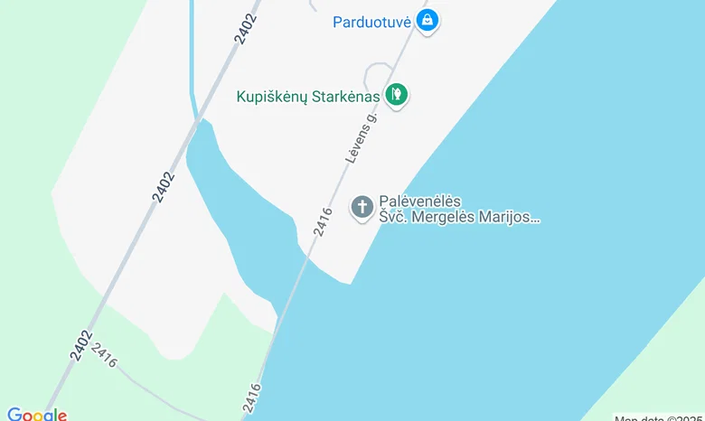 Palėvenėlės Švč. M. Marijos Vardo bažnyčia žemėlapis