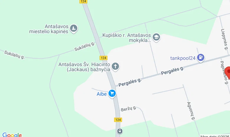 Antašavos Šv. Hiacinto bažnyčia ir dvaras žemėlapis