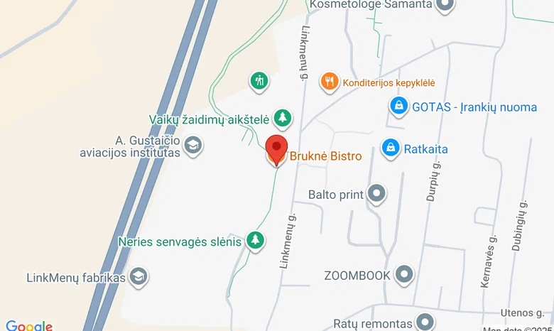 Bistro BRUKNĖ žemėlapis