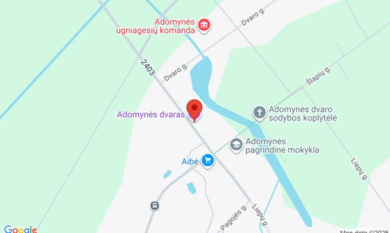 Adomynės dvaras žemėlapis