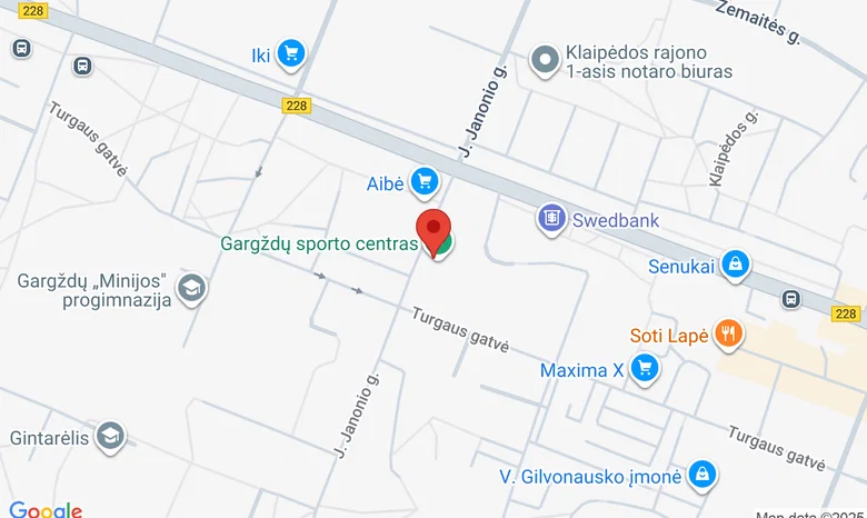 Gargždų sporto centras žemėlapis