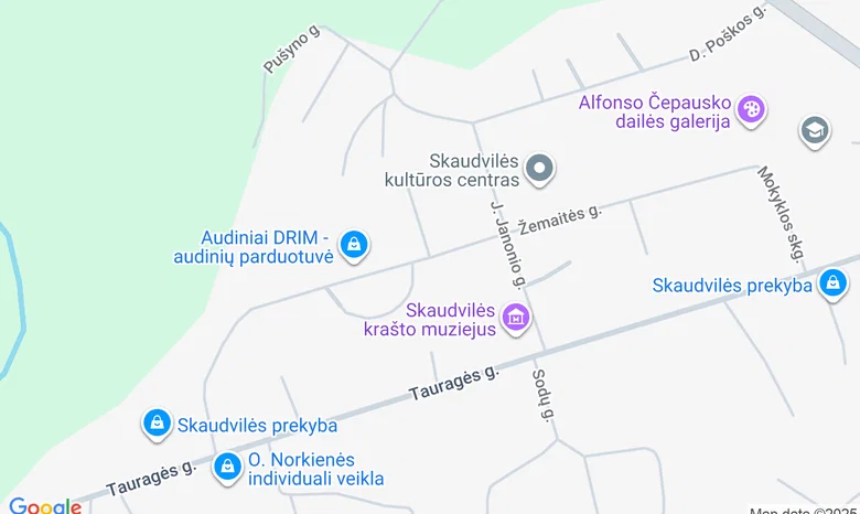 Skaudvilė žemėlapis