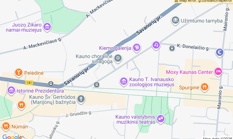 Online, Zoom žemėlapis