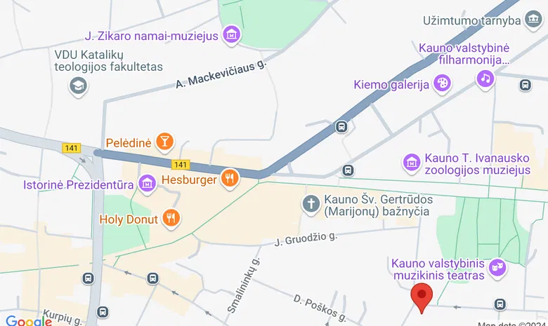 Dailės studija „Išmok svajoti" žemėlapis