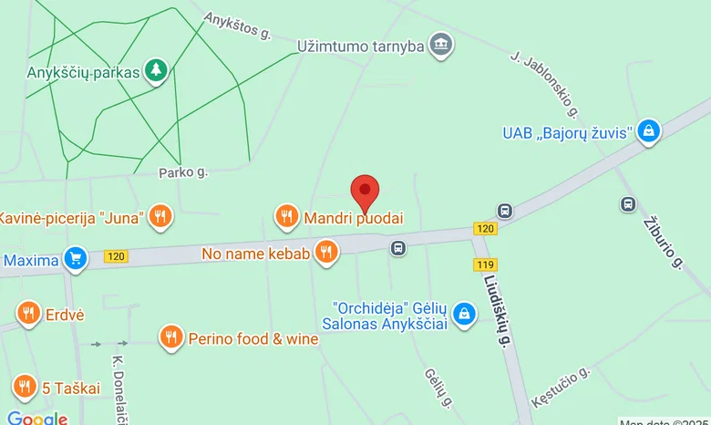 Anykščių meno mokykla žemėlapis