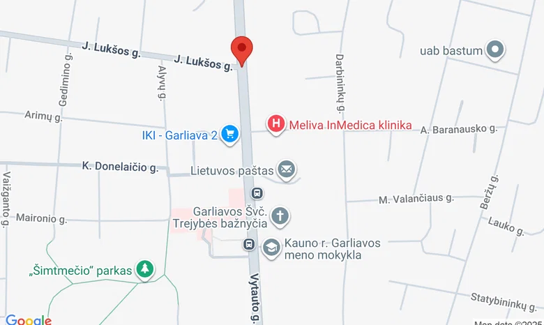 Prie Garliavos seniūnijos žemėlapis