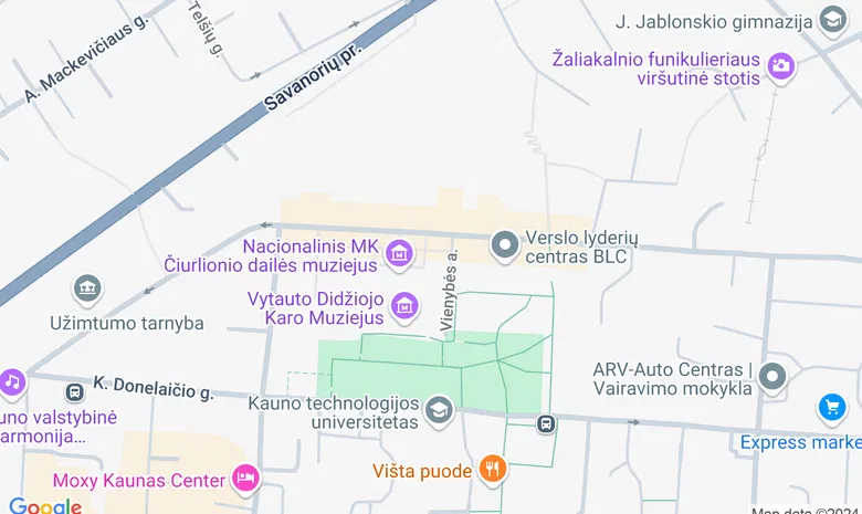 M. K. Čiurlionio dailės galerija žemėlapis