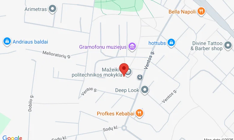 Mažeikių politechnikos mokykla žemėlapis