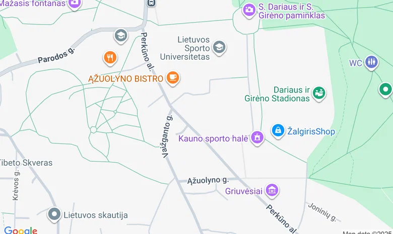 Valdo Adamkaus lengvosios atletikos maniežo parkingas žemėlapis