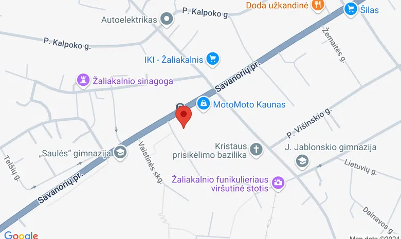 Žaliakalnio verslo centras žemėlapis
