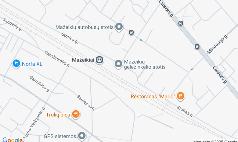 Mažeikių geležinkelio stotis žemėlapis