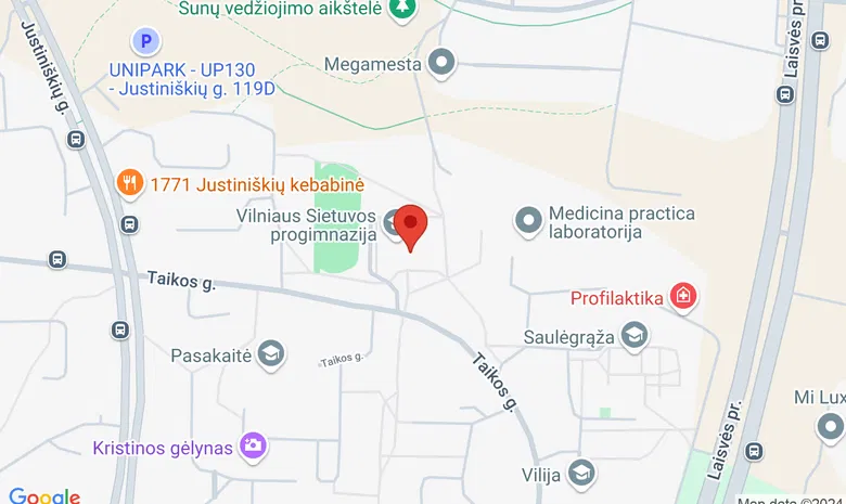 Vilniaus muzikos mokykla „Lyra" žemėlapis