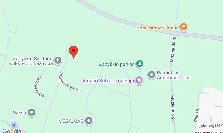 Zapyškio pagrindinės mokyklos sporto salė žemėlapis