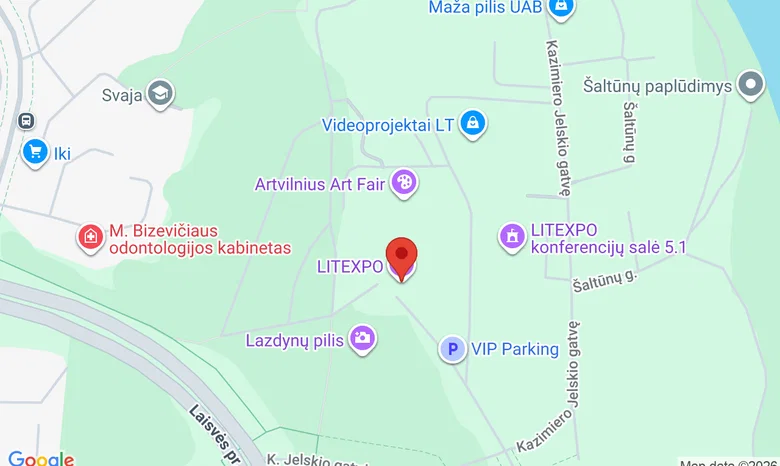 Parodų ir kongresų centre „LITEXPO“ (1 ir 2 salė, lauko ekspozicija) žemėlapis