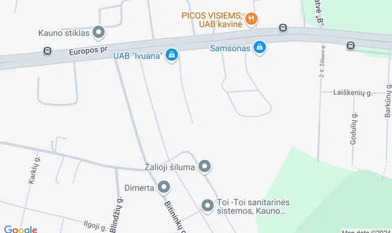 Aleksoto petankės aikštynas žemėlapis