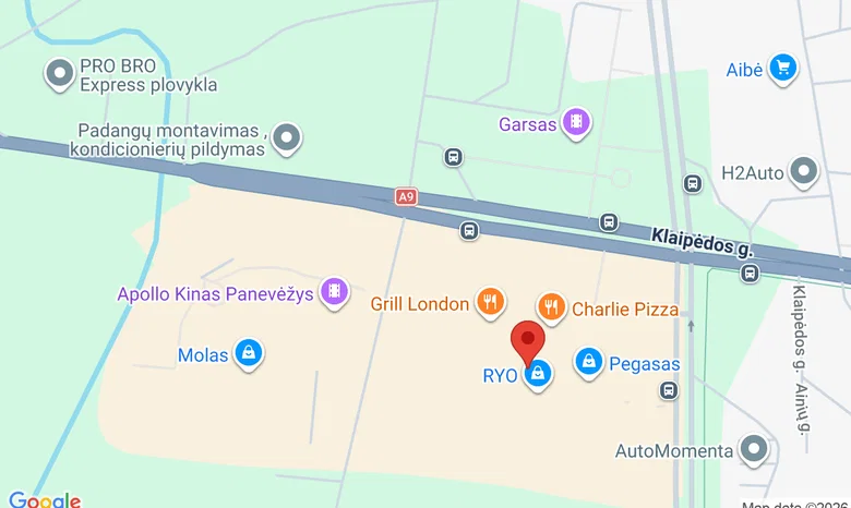 Elesen, Panevežys RYO žemėlapis