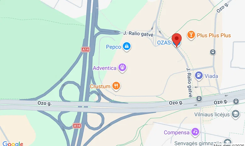 Elesen, Vilnius Ozas žemėlapis