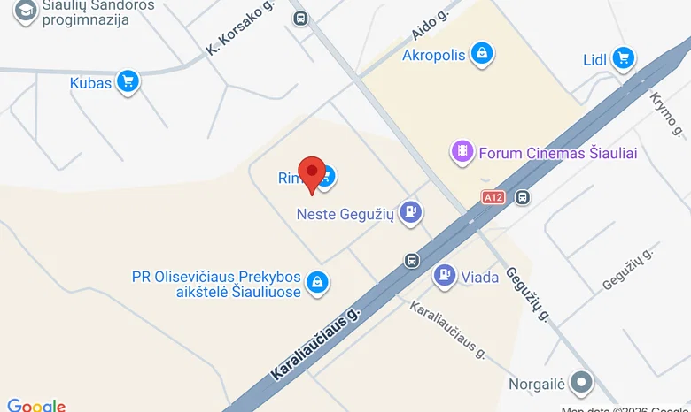 Elesen, Šiauliai Arena žemėlapis