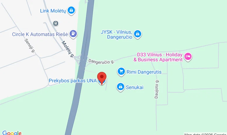 Prekybos parkas Una žemėlapis