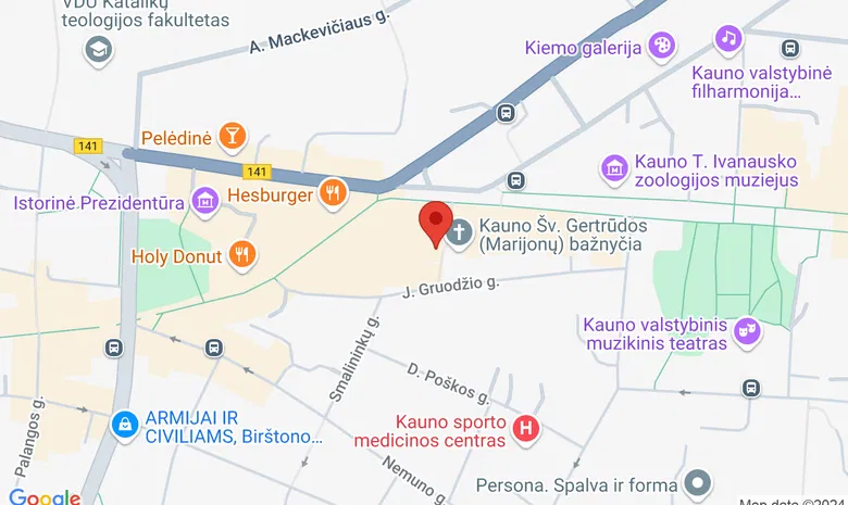 Kauno Marijonų vienuolynas žemėlapis
