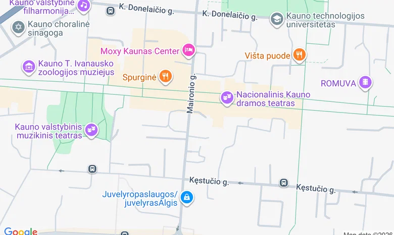 sanatorija "Dainava" (Maironio g. 22) žemėlapis