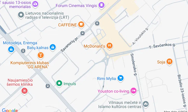 GERO ALAUS PARDUOTUVĖ Vilnius žemėlapis