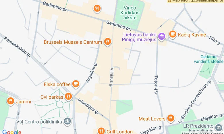 Povilo Višinskio aikštė žemėlapis