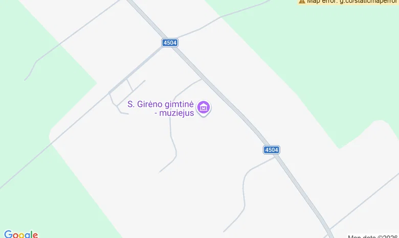 Stasio Girėno gimtinė-muziejus žemėlapis