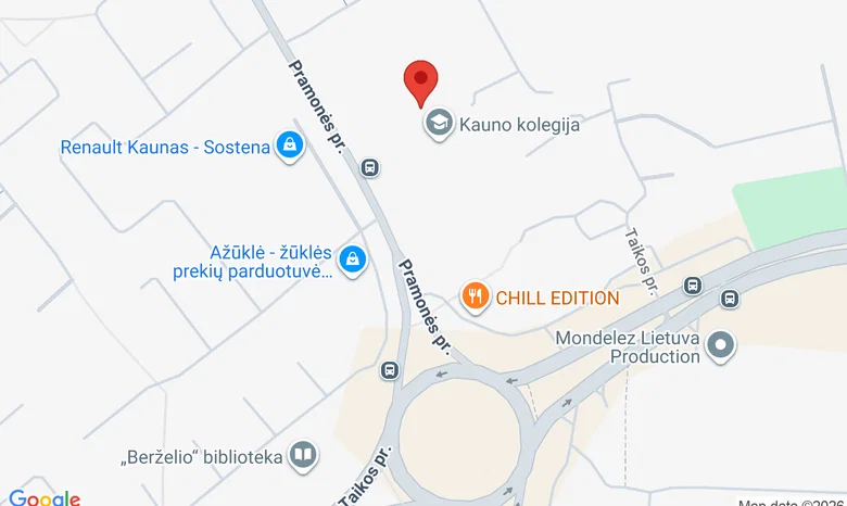 Kauno kolegijos didžioji sporto salė žemėlapis