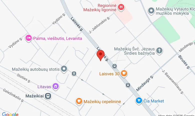 Mažeikių Henriko Nagio viešoji biblioteka žemėlapis