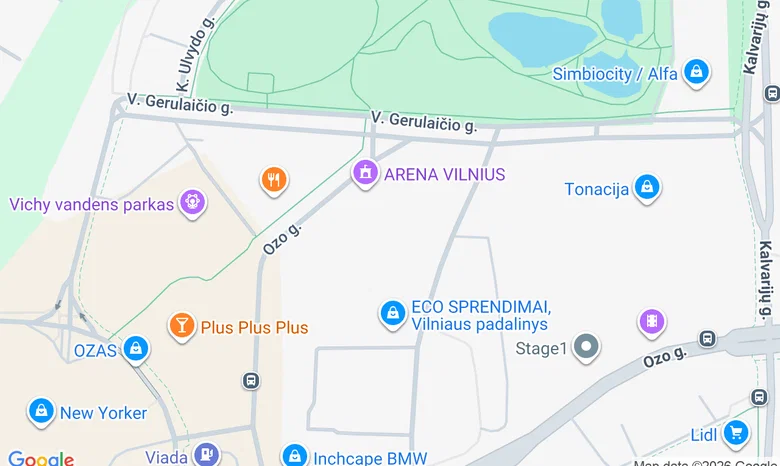ARENA VILNIUS žemėlapis