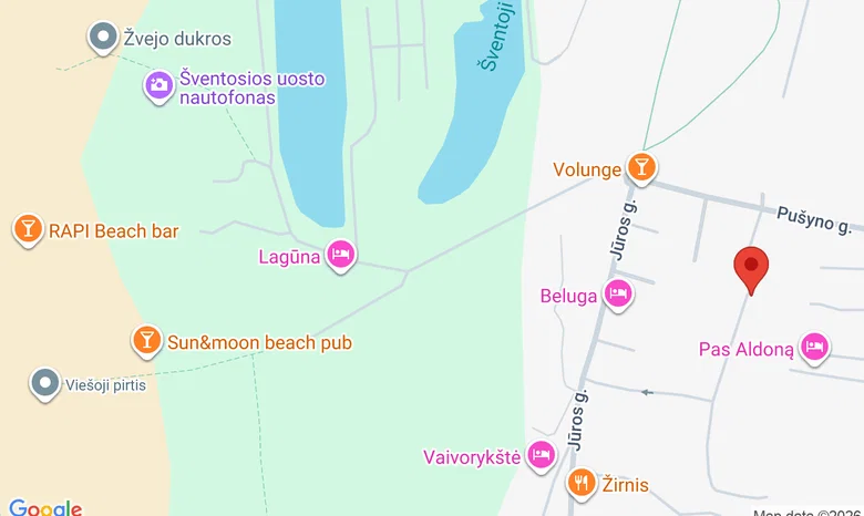 Šventosios uosto kopos žemėlapis