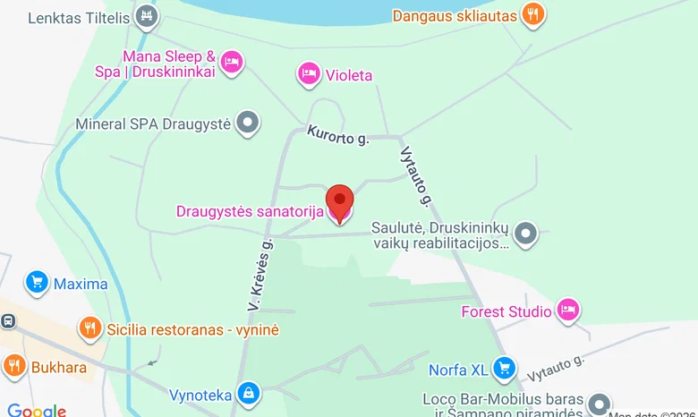„Draugystės“ sanatorija, Raudonoji salė žemėlapis