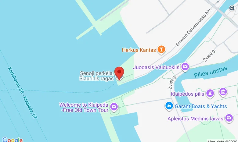 Senoji perkėla žemėlapis