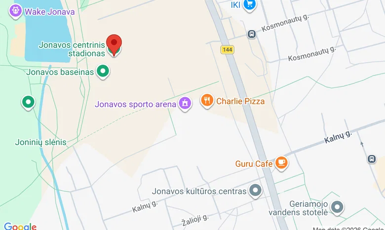 Jonavos centrinis stadionas, Jonava žemėlapis