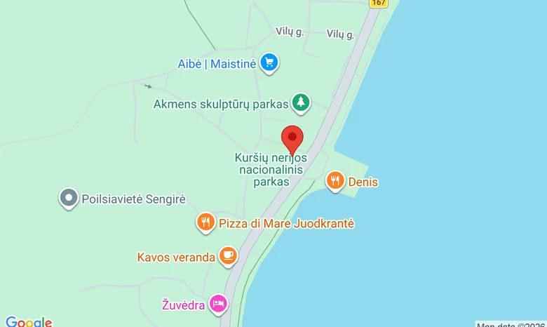 Kuršių nerijos nacionalinio parko lankytojų centras žemėlapis