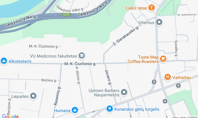 Vilniaus universiteto Didžioji aula žemėlapis