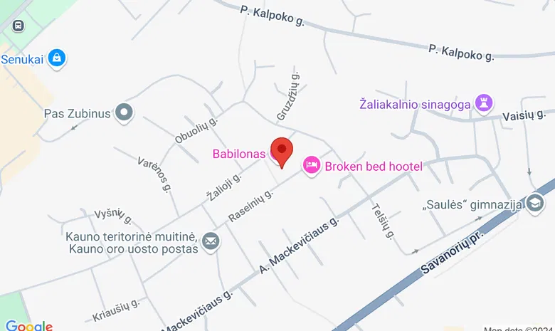 Viešbutis „Babilonas“ žemėlapis