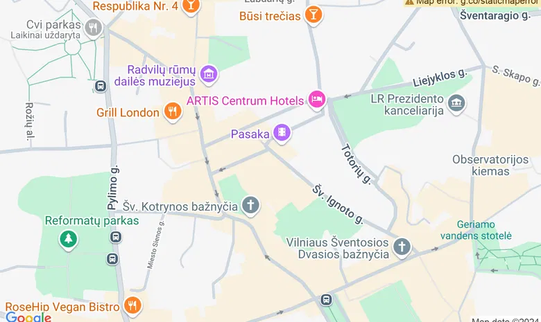 VšĮ „Vaiko labui“ žemėlapis