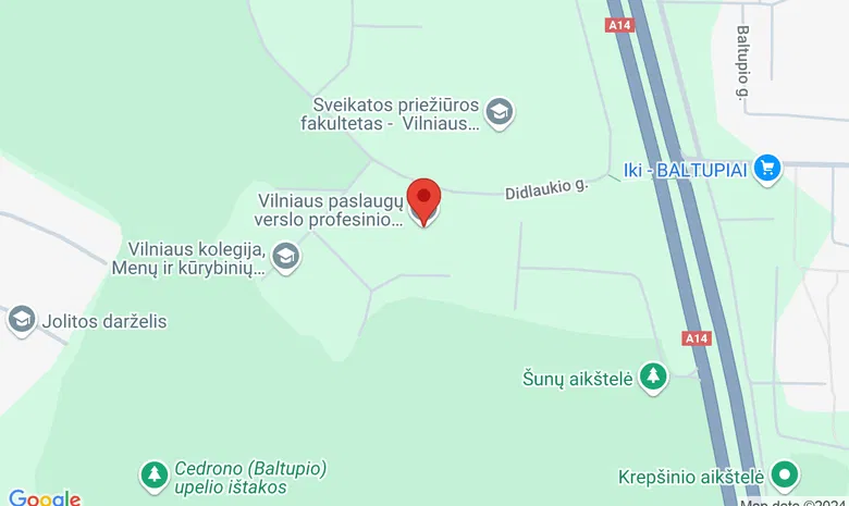 Vilniaus paslaugų verslo darbuotojų profesinio rengimo centras žemėlapis