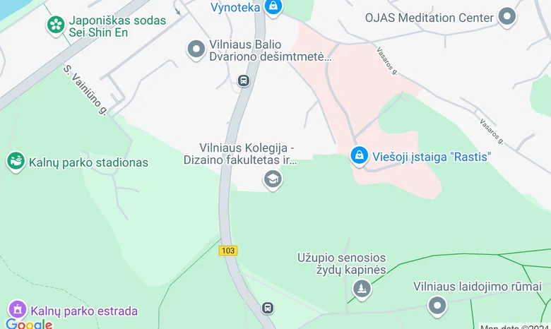 Vilniaus Technologijų ir dizaino kolegijos Dizaino fakultetas žemėlapis