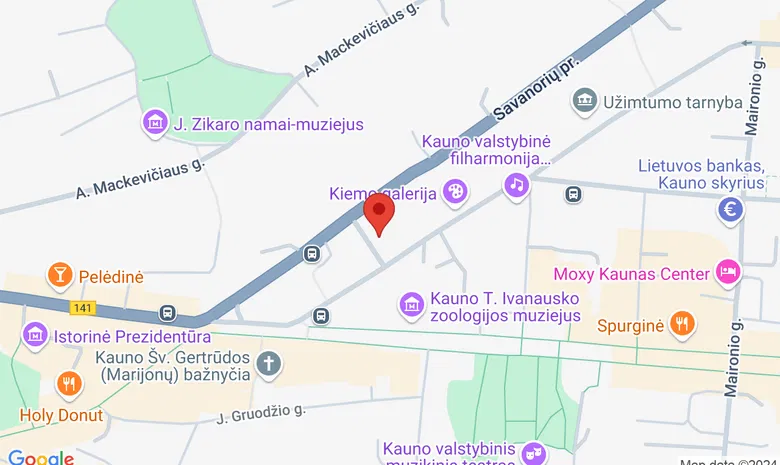 Kauno sinagoga žemėlapis