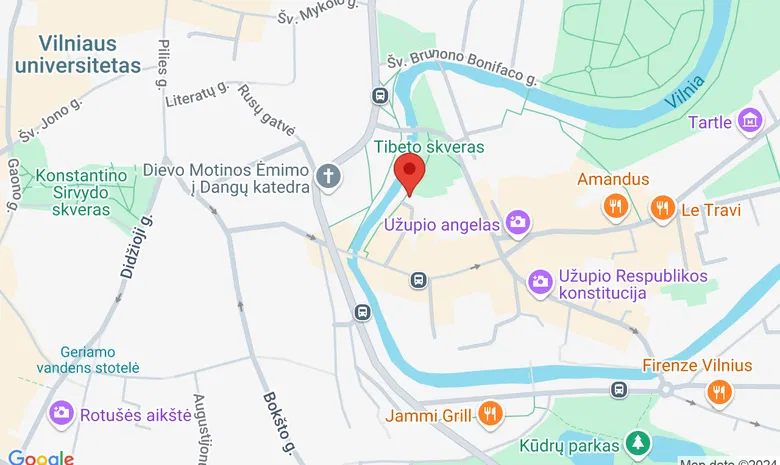 Užupio meno inkubatorius žemėlapis