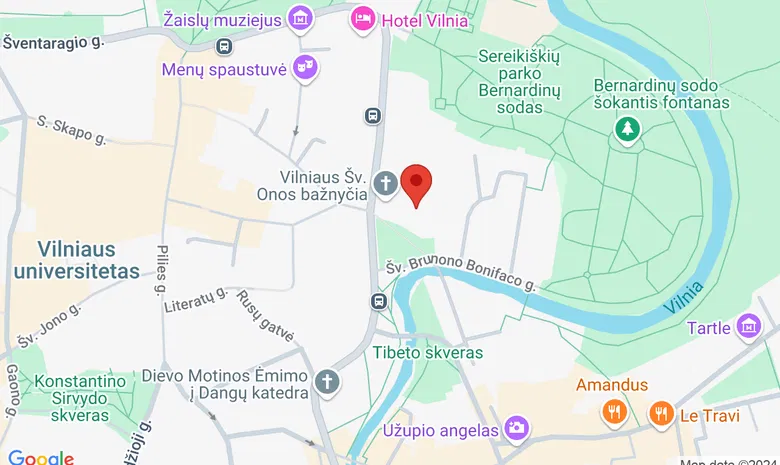 Šv. Pranciškaus Asyžiečio (Bernardinų) bažnyčia žemėlapis
