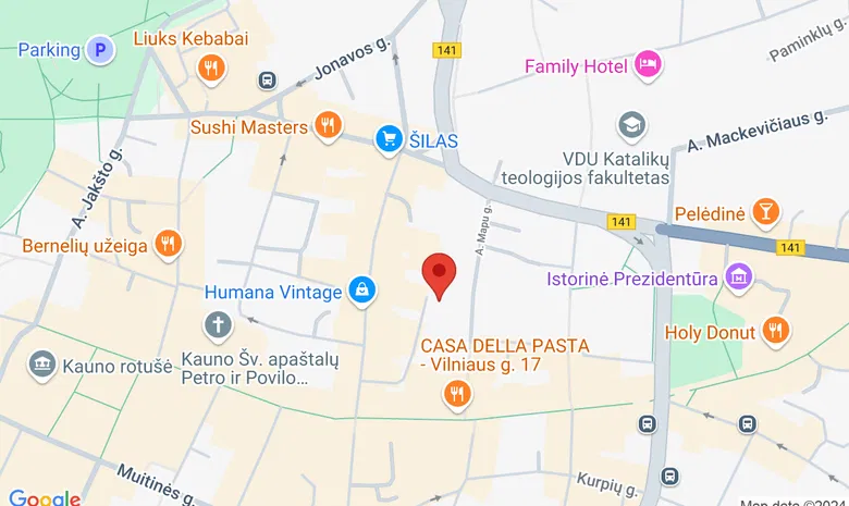 Kauno šokio teatras „Aura" žemėlapis