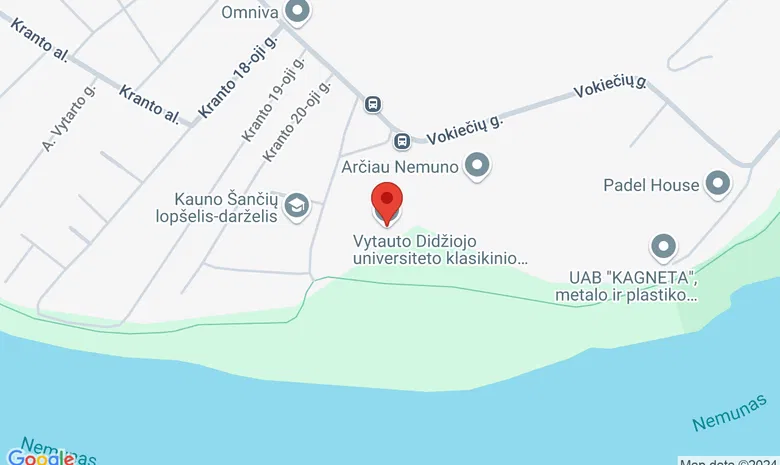 Kauno Šančių vidurinė mokykla žemėlapis