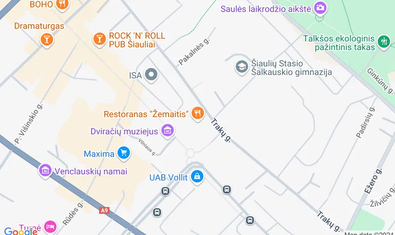 Mojo Lounge Šiauliai žemėlapis