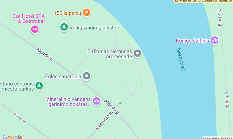 Mineralinio vandens garinimo bokštas žemėlapis