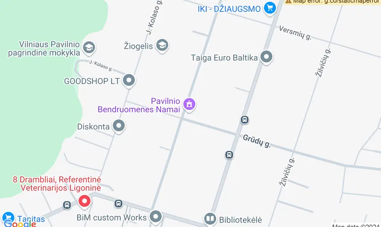 Pavilnio bendruomenės aikštė žemėlapis