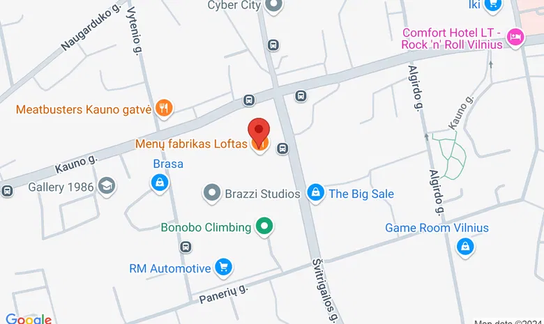 Menų fabrikas LOFTAS žemėlapis